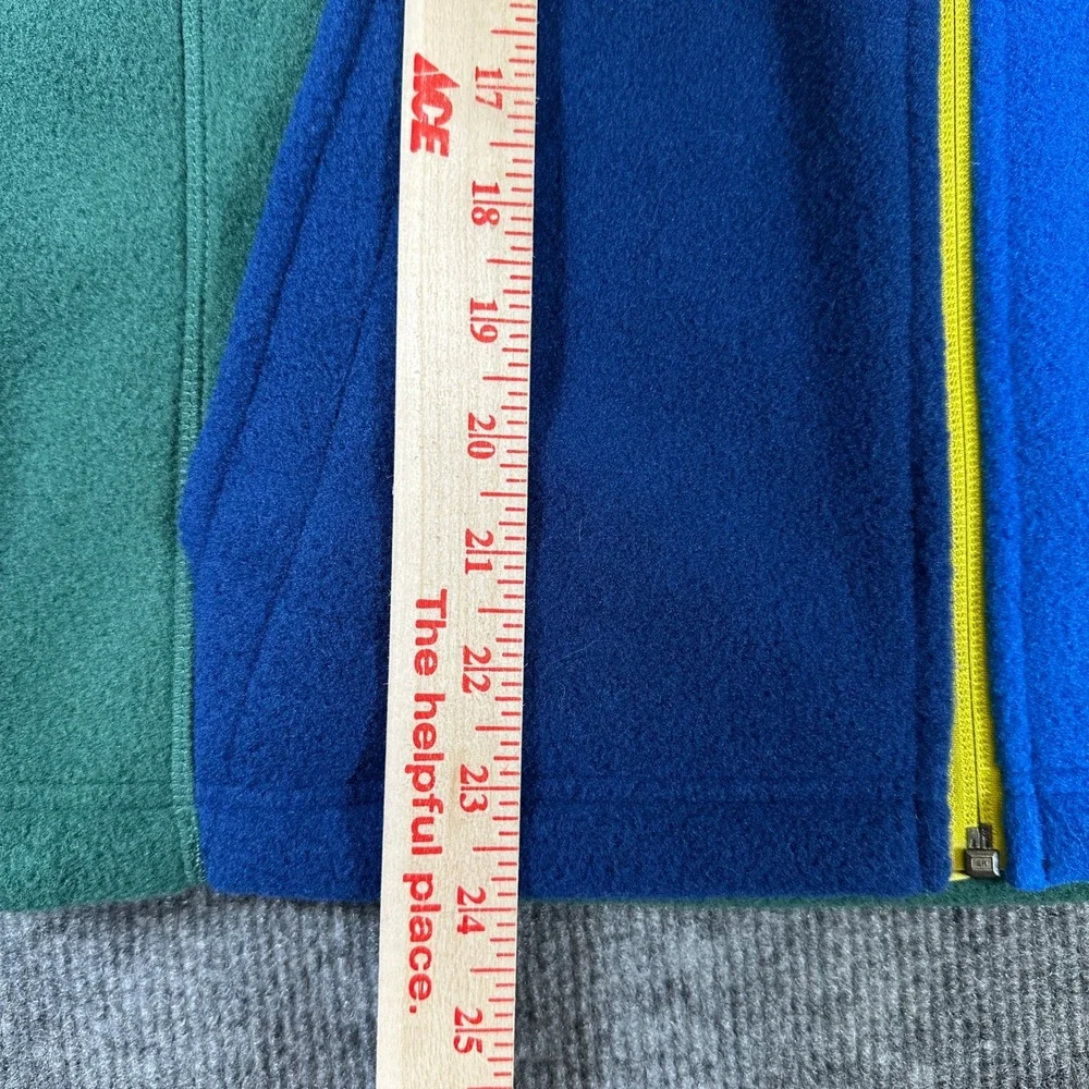 NWT LL Bean Kids Mountain Classic Fleece Hooded Jacket Colorblock Green L 14-16